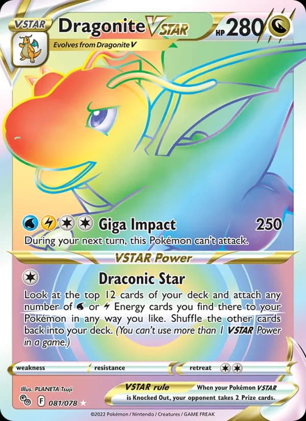 Dragonite VSTAR 081/78, Pokémon GO