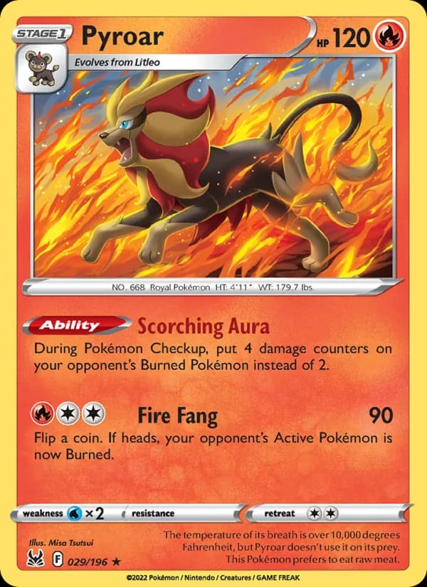 Pyroar 029/196, Lost Origin