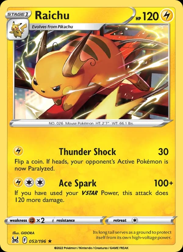 Raichu 053/196, Lost Origin