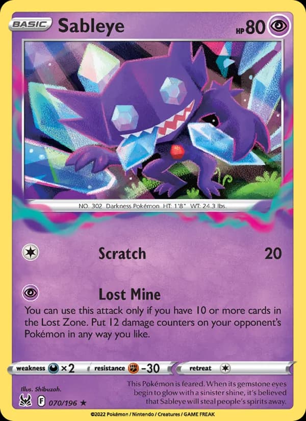 Sableye 070/196, Lost Origin