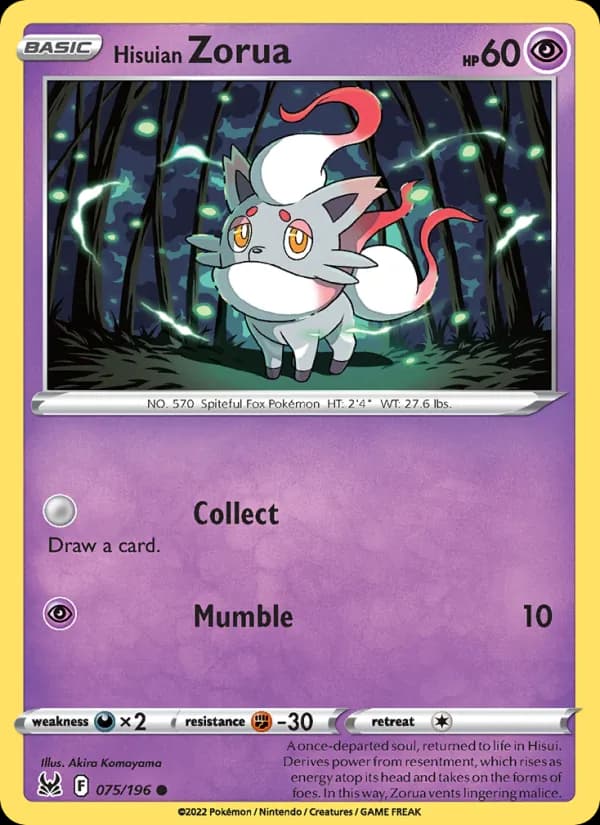 Hisuian Zorua 075/196, Lost Origin