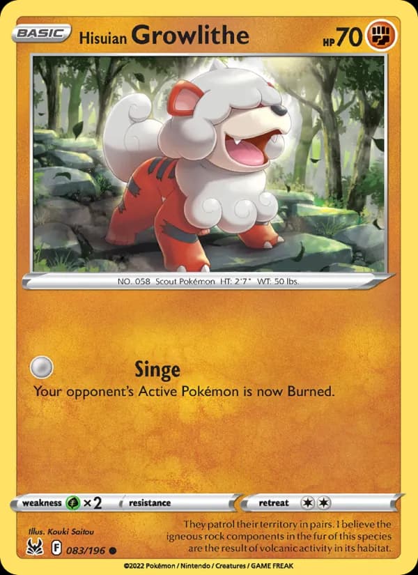 Hisuian Growlithe 083/196, Lost Origin