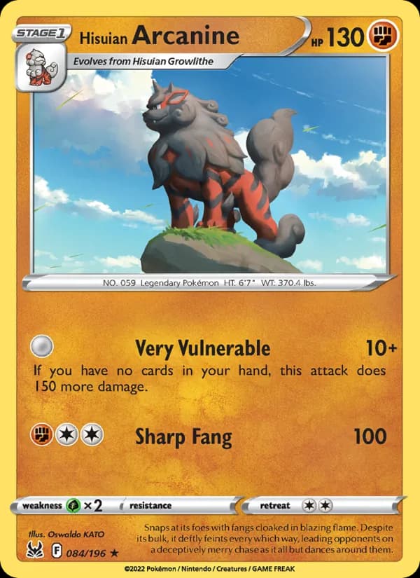 Hisuian Arcanine 084/196, Lost Origin