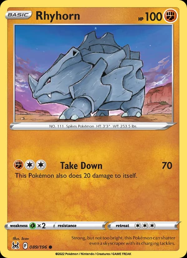 Rhyhorn 089/196, Lost Origin