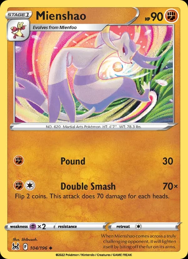Mienshao 104/196, Lost Origin