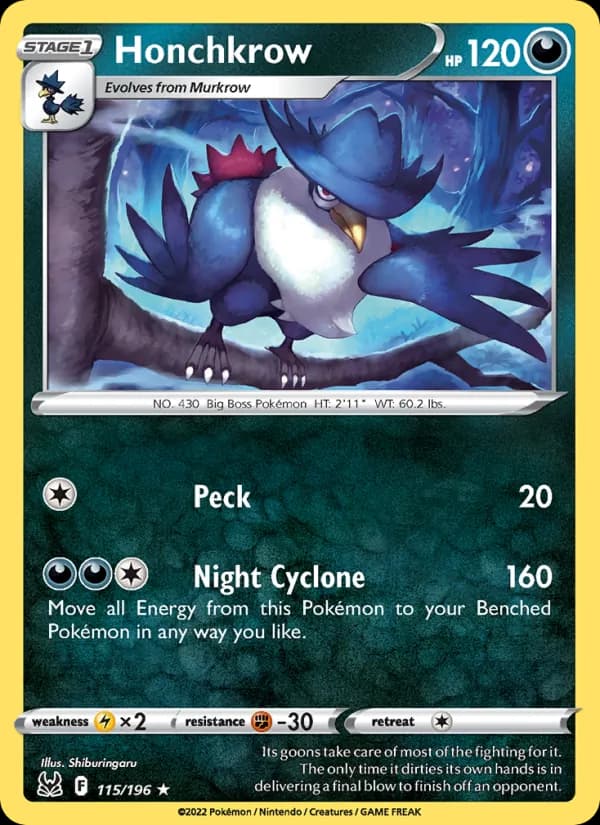 Honchkrow 115/196, Lost Origin