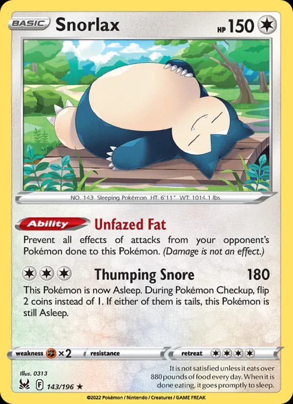 Snorlax 143/196, Lost Origin