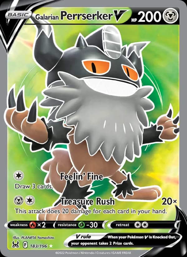 Galarian Perrserker V 183/196, Lost Origin