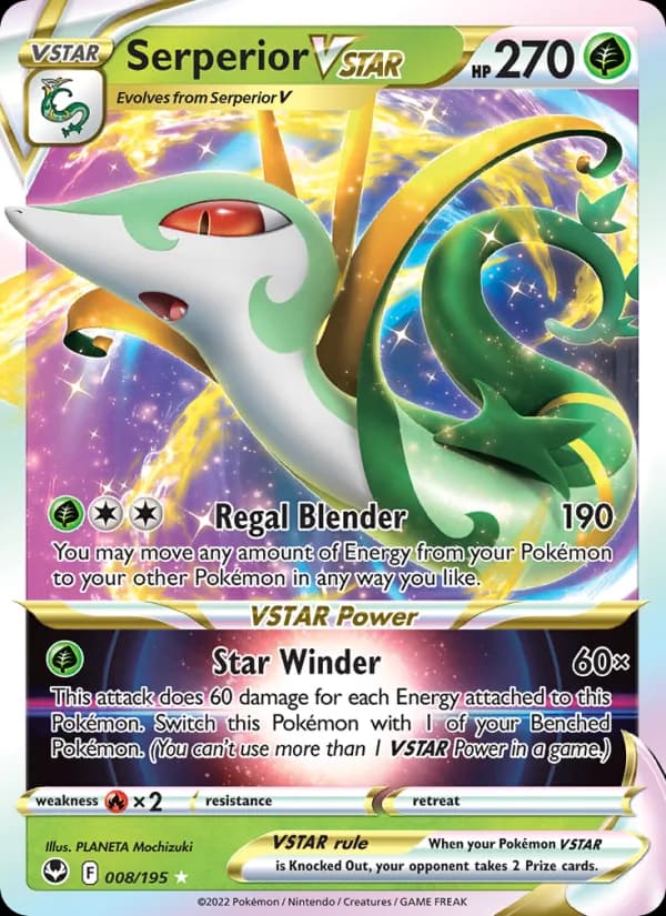 Serperior VSTAR 008/195, Silver Tempest