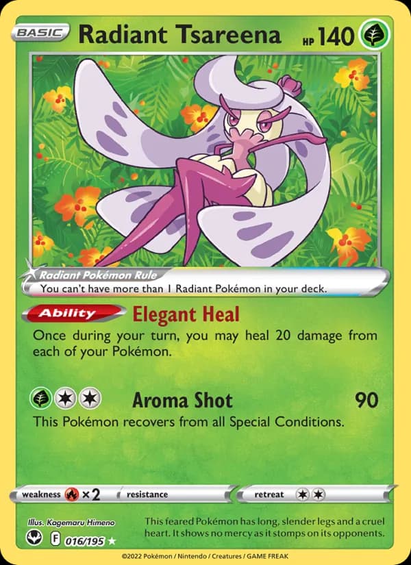 Radiant Tsareena 016/195, Silver Tempest