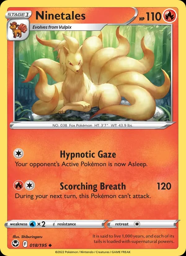 Ninetales 018/195, Silver Tempest