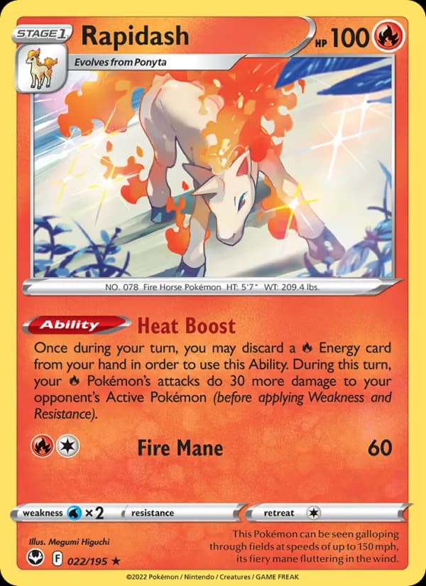 Rapidash 022/195, Silver Tempest