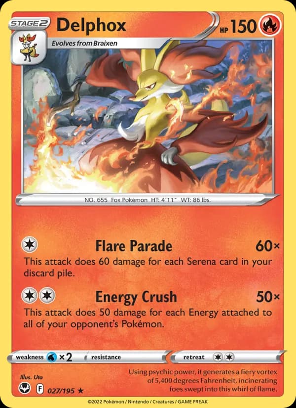 Delphox 027/195, Silver Tempest
