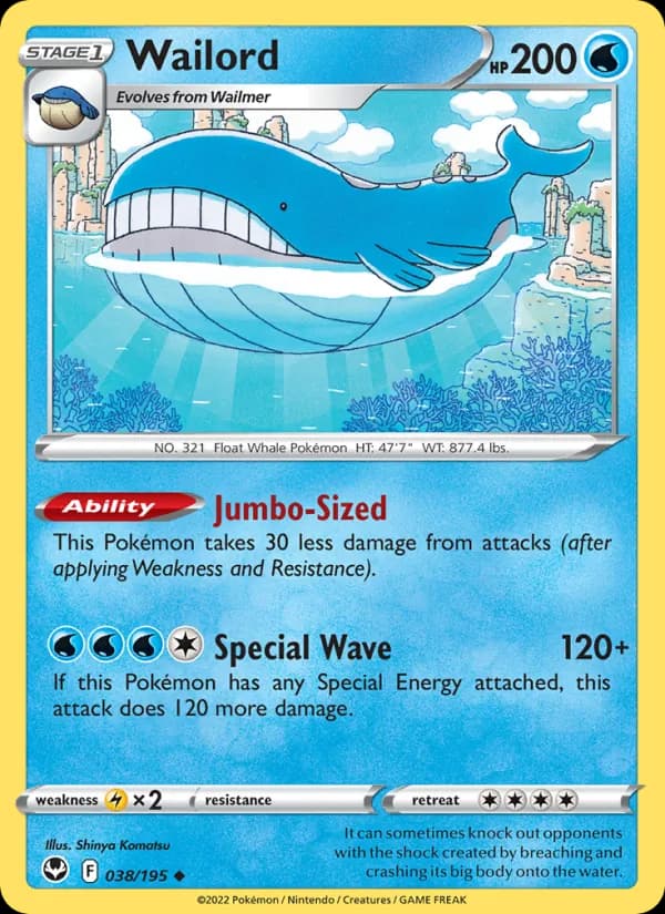 Wailord 038/195, Silver Tempest