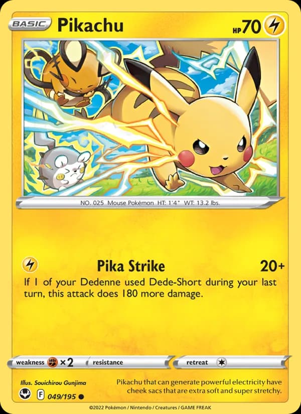 Pikachu 049/195, Silver Tempest