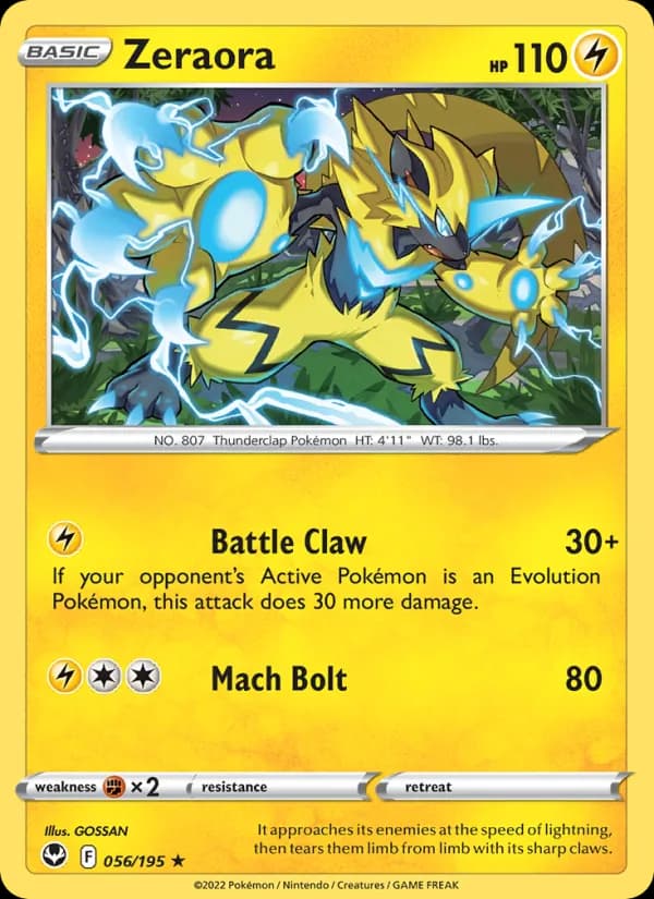 Zeraora 056/195, Silver Tempest