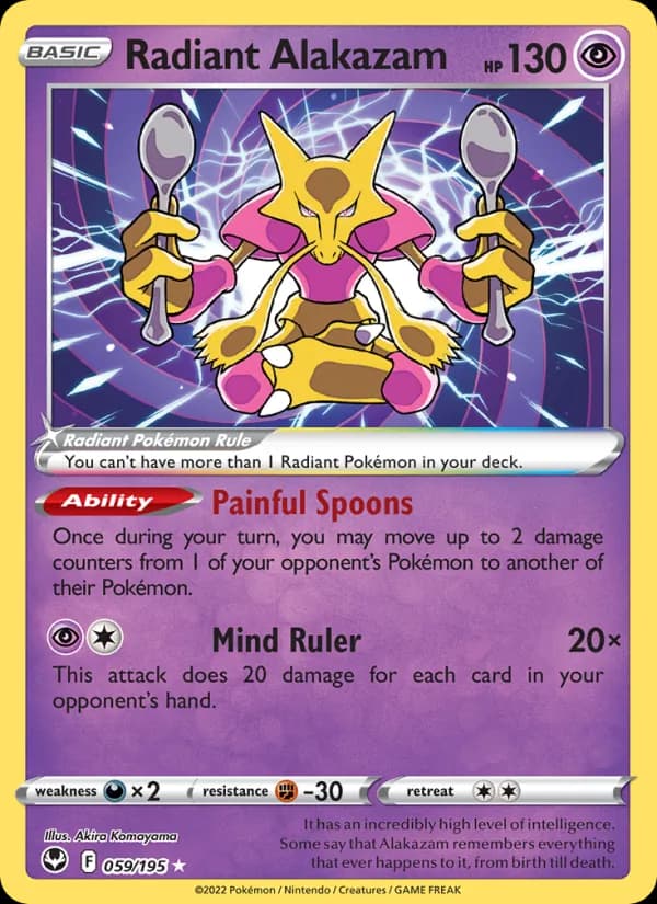 Radiant Alakazam 059/195, Silver Tempest