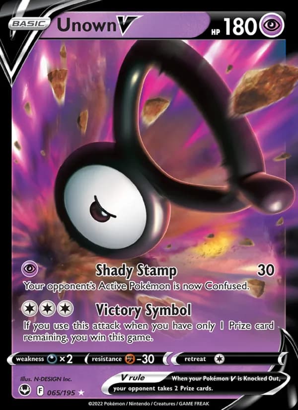 Unown V 065/195, Silver Tempest