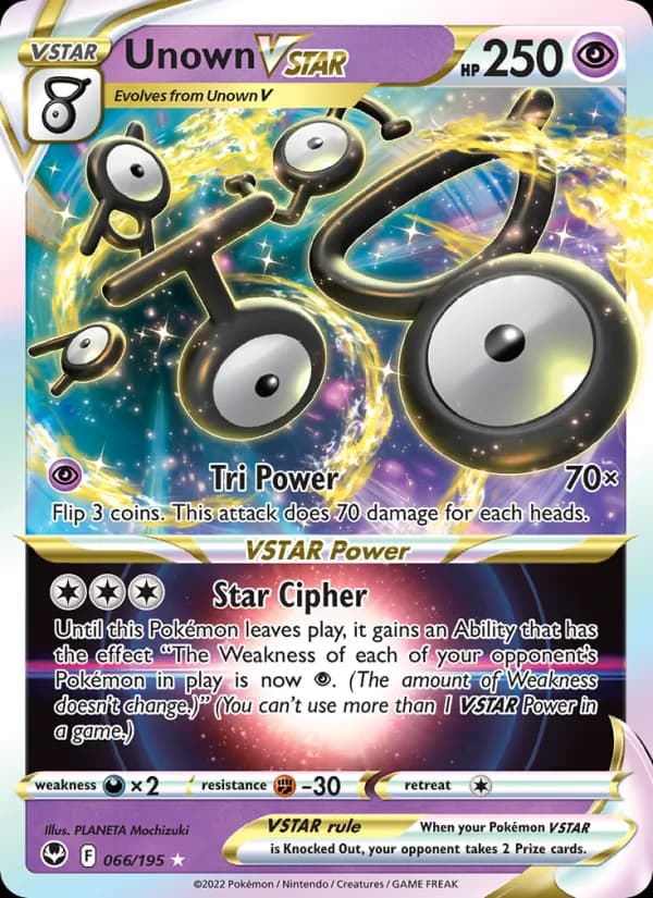 Unown VSTAR 066/195, Silver Tempest