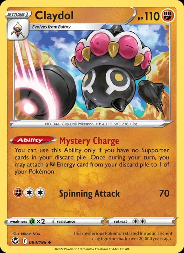 Claydol 094/195, Silver Tempest
