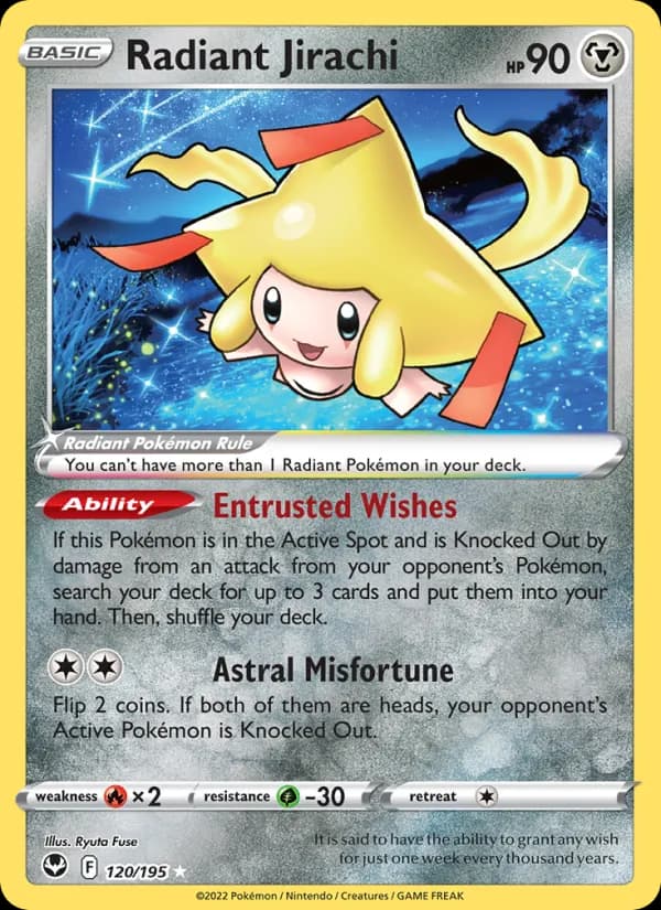 Radiant Jirachi 120/195, Silver Tempest