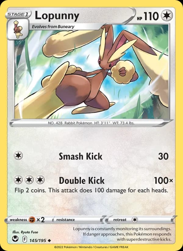 Lopunny 145/195, Silver Tempest