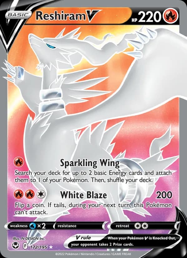 Reshiram V 172/195, Silver Tempest