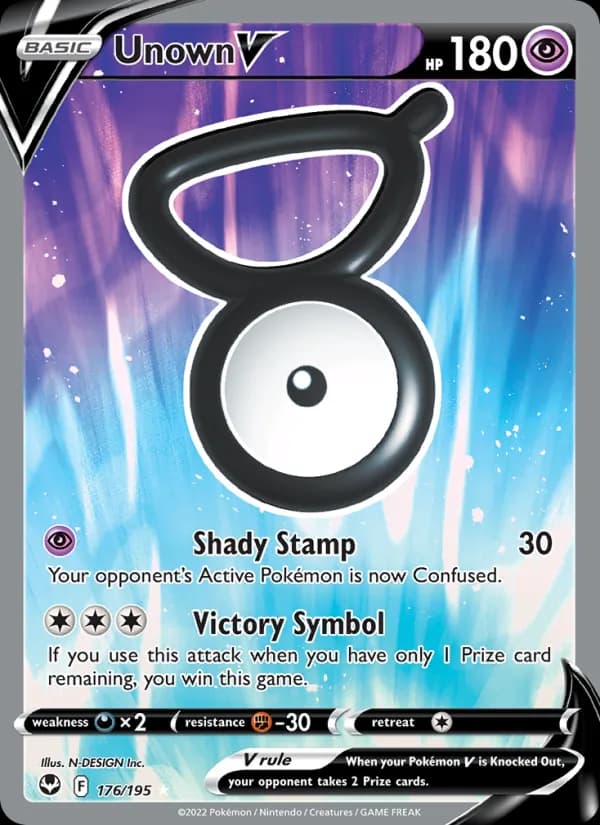 Unown V 176/195, Silver Tempest