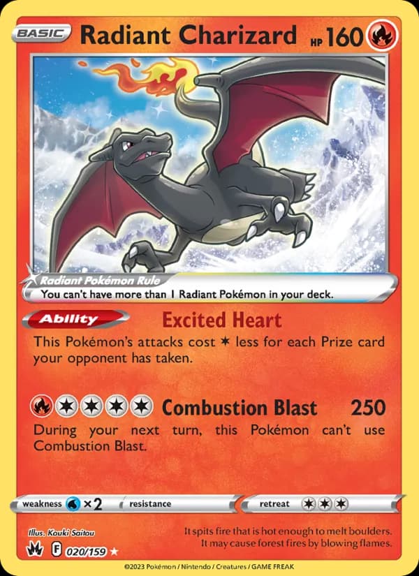 Radiant Charizard 020/159, Crown Zenith