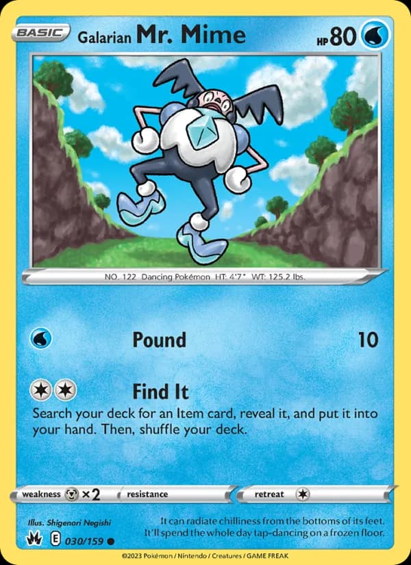 Galarian Mr. Mime 030/159, Crown Zenith
