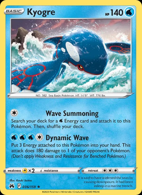 Kyogre 036/159, Crown Zenith