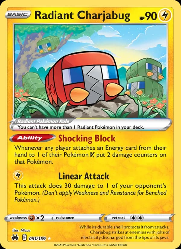 Radiant Charjabug 051/159, Crown Zenith