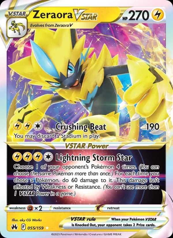 Zeraora VSTAR 055/159, Crown Zenith