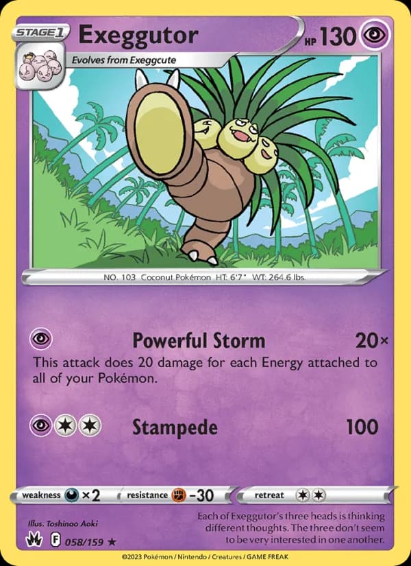Exeggutor 058/159, Crown Zenith
