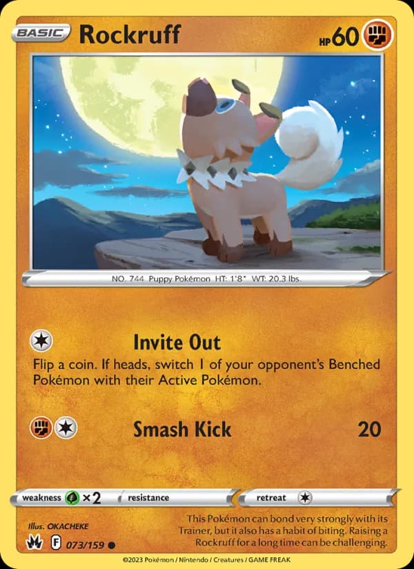 Rockruff 073/159, Crown Zenith