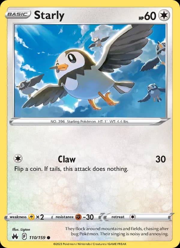 Starly 110/159, Crown Zenith