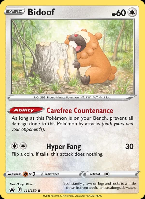 Bidoof 111/159, Crown Zenith