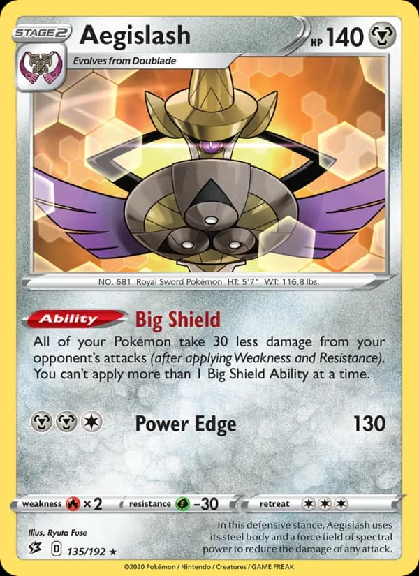 Aegislash 135/192, Rebel Clash