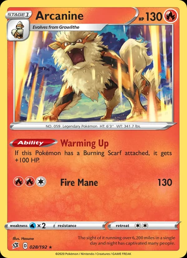 Arcanine 28/192, Rebel Clash