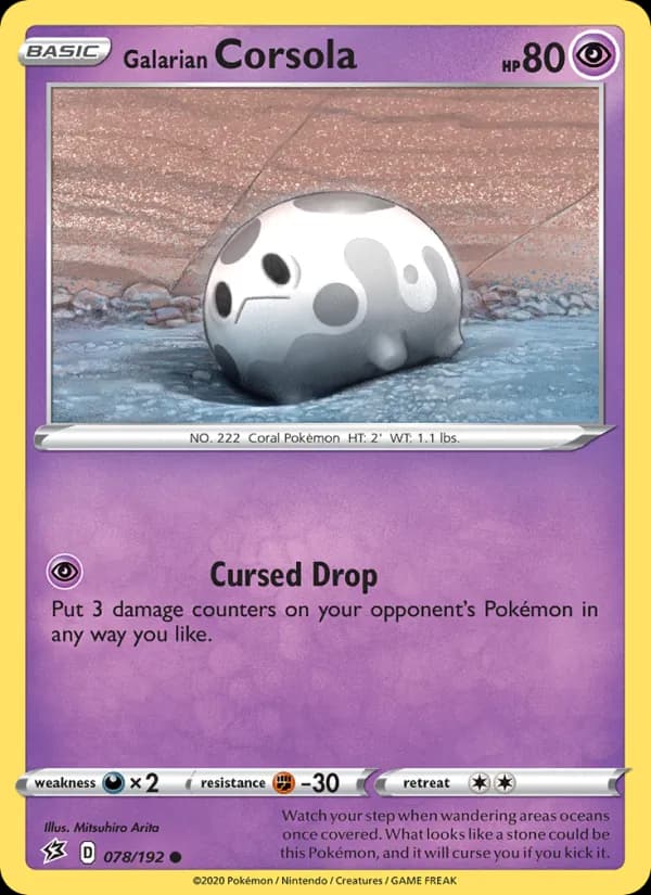 Galarian Corsola 78/192, Rebel Clash