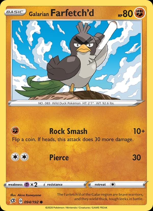 Galarian Farfetch'd 94/192, Rebel Clash