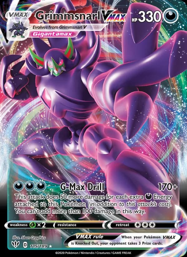 Grimmsnarl VMAX 115/189, Darkness Ablaze