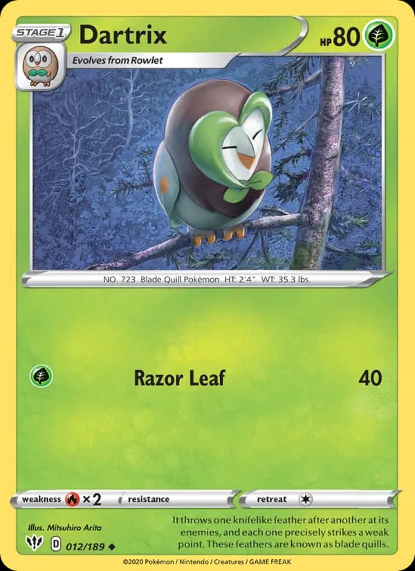 Dartrix 12/189, Darkness Ablaze