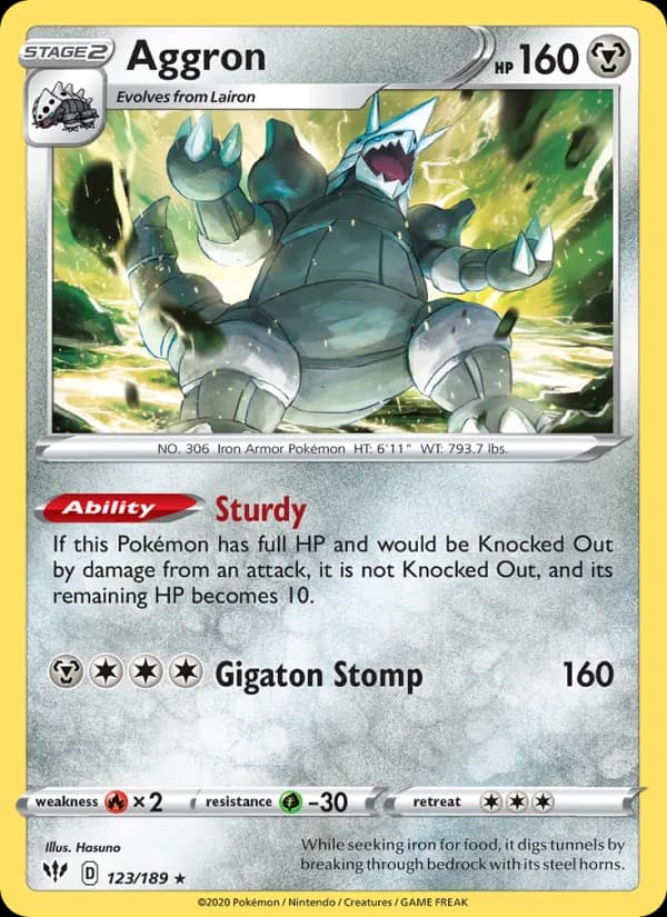 Aggron 123/189, Darkness Ablaze