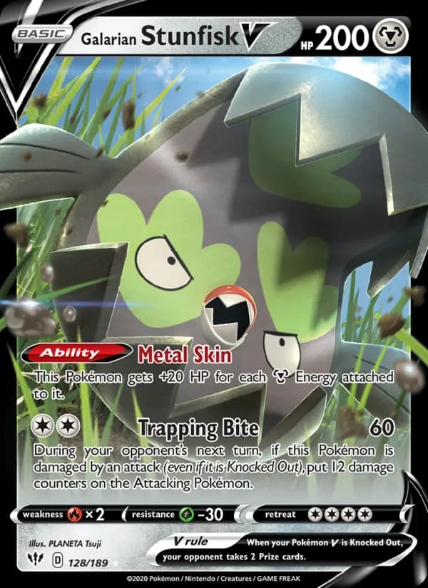 Galarian Stunfisk V 128/189, Darkness Ablaze