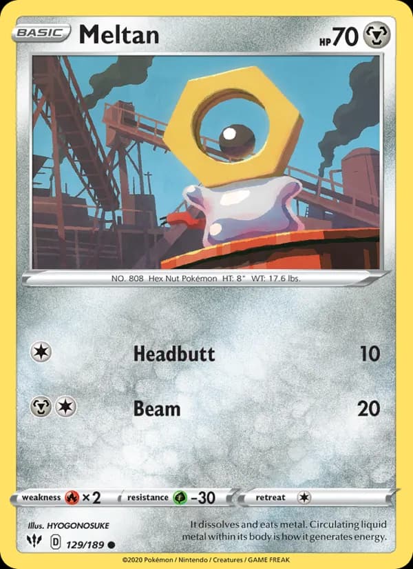 Meltan 129/189, Darkness Ablaze