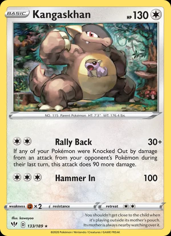 Kangaskhan 133/189, Darkness Ablaze