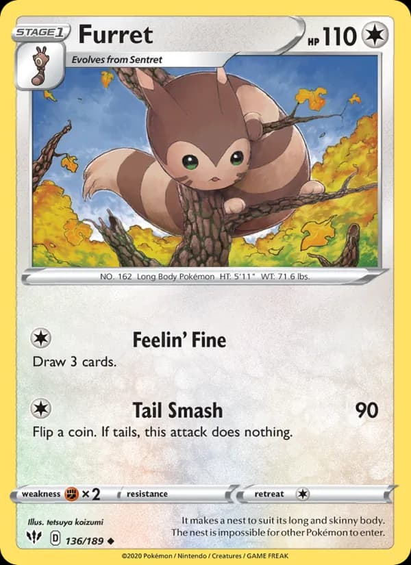 Furret 136/189, Darkness Ablaze