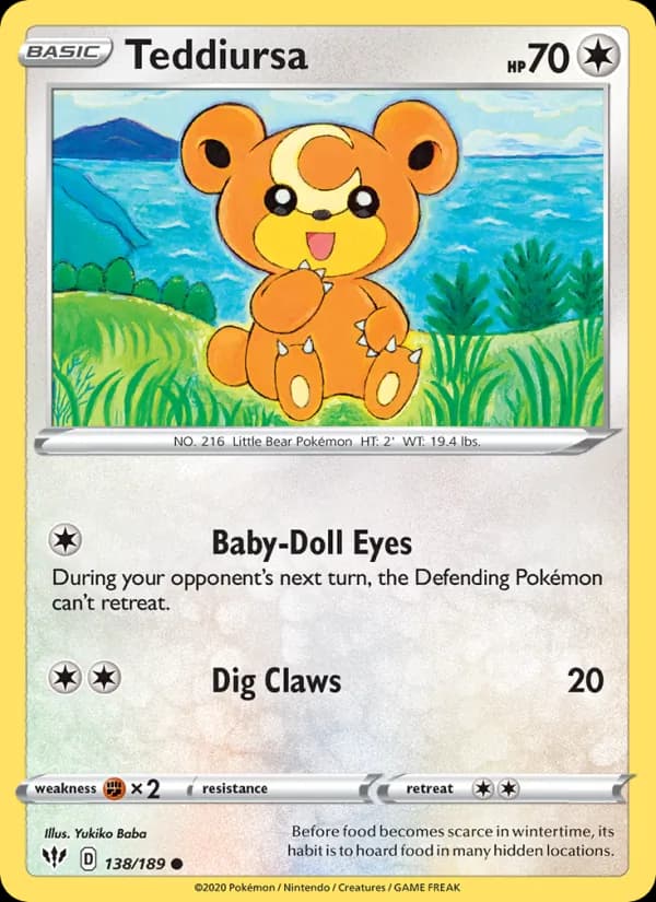 Teddiursa 138/189, Darkness Ablaze