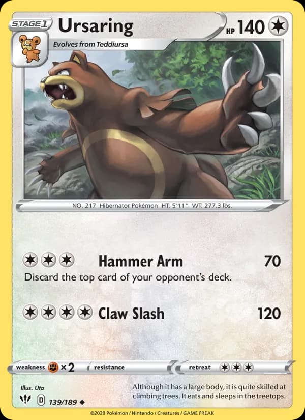 Ursaring 139/189, Darkness Ablaze